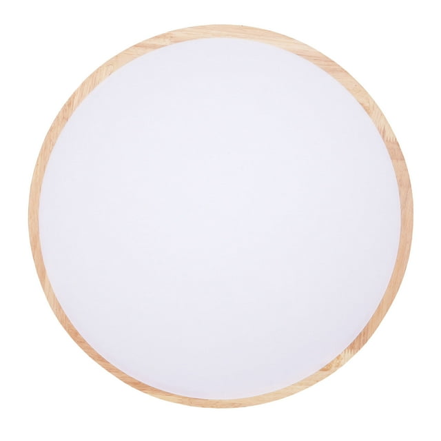 Plafonnier LED Encastré en Bois 3000K à 6500K Dimmable Rond avec Télécommande pour Chambre Cuisine