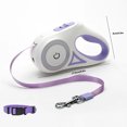 thumbnail image 2 of YMTQ Dog Leash Reflective Walking Dog Leash with Flashlight Retractable Dog Leash with Light for Small Medium Large Dogs Purple 5M, 2 of 8