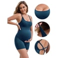 thumbnail image 3 of DARING DIVA Maternity Bodysuit Sleeveless U Neck Tank Top Shapewear Shorts M Blue, 3 of 6