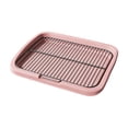 thumbnail image 2 of Dog Potty Tray For Small Medium Dogs With Removable Reseau Disclose Proof Base Plain Clean Pet Litter Box Portable Dog Litter Box For Apartment Balcony Travel, 2 of 6