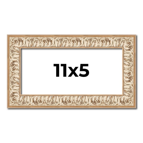 11x5 Frame White Real Wood Picture Frame Width 1.5 inches | Interior Frame Depth 0.5 inches |