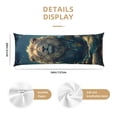 thumbnail image 3 of Picia Starry Sky Meditating Lion Body Pillow Cover - Super Soft Microfiber 20x54 Body Pillow Case - Envelope Closure, Wrinkle, Stain Resistant Body Pillow Cover,Elegant Bedding, 3 of 8