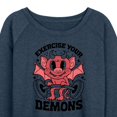 thumbnail image 3 of Instant Message - Exercise Your Demons - Women's Lightweight French Terry Long Sleeve Shirt, 3 of 6