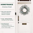 thumbnail image 5 of Winter Christmas Wreaths for Front Door 20 Inches, Faux Xmas White Red Wreath for Window Outdoor Outside, Artificial Farmhouse Holiday Modern Wreath for Indoor Porch Decor, 5 of 16