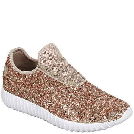 

Women Glitter Cross Training Shoes Quality Lightweight New Colors Fashion Sneakers Rose Gold