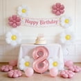 thumbnail image 4 of Globos de Fiesta HAUCIAJEIN Número 8 Rosa de 40" con Set de Margaritas, 4 of 9