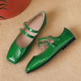 thumbnail image 4 of Zapatos LUXINYU Mary Jane para mujer, punta cuadrada, hebillas en el tobillo, verdes, 4 of 7
