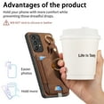 thumbnail image 5 of Allytech Wallet Case for Samsung Galaxy A23 4G, Support Car Mount, Luxury PU Leather Shockproof Anti-Fall 360° Finger Ring Stand Rotatable Kickstand Case with Magnetic Snap & Card Slots - Brown, 5 of 8