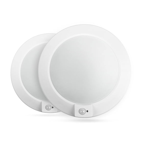 ECOELER 2 Pack PIR Motion Sensor Ceiling Light, 3CCT Selectable Occupancy Light with Time Countdown & Dusk-to-Dawn Sensor, 16W 1000Lm, Moti