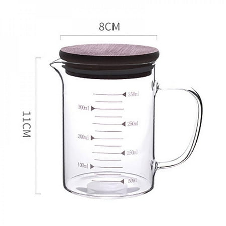 

Popvcly 1Pc Heat-resistant Beaker Thickened Scale Cup Measuring Cup High Borosilicate Glass without Cover S