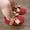 Red, variant on Herrnalise Toddler Kids Baby Girls Shoes Summer Bowkont Princess Dress Shoes Solid Shoes Clearance !