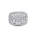 thumbnail image 2 of 14kt White Gold Womens Round Diamond Filigree Fashion Ring 3/4 Cttw, 2 of 2