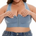 thumbnail image 2 of Plus Size Wireless Front Closure Bra Comfortable Breathable Support Everyday Wear Seamless Soft Cup Lightweight, 2 of 2