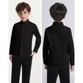 thumbnail image 3 of Camisa Visaccy para niños, manga larga, con botones, negra, talla 4T, 3 of 7