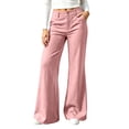 thumbnail image 2 of Karymi Workout Shorts Women Solid Double Button Zip Fly Flare Pants, High Waist Casual Bootcut Trousers with Pockets, 2 of 6