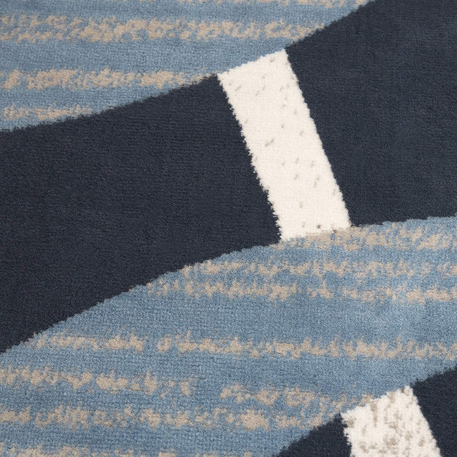 Blue Circles Modern 2x7 Area Rug Contemporary Runner Runner Carpet Rugs - Actual Size 1'9" x 7'2"