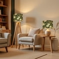 thumbnail image 6 of Lampshades 2 Pack Delicate White Lilies Butterflies Olive Green Floral 13"x13"x10" Light Shade for Table Lamps Floor Lamp Shades Lampshade Replacement Easy Assembly Moody Boho Home Decor, 6 of 8