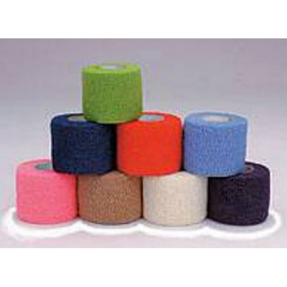 CoFlex NL Cohesive Bandage 3 Inch X 5 Yard Standard Compression Self-adherent Closure Neon Pink / Blue Purple Light Green Red NonSterile, 5300CP - CASE OF 24
