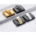 thumbnail image 5 of Percheros plegables - Ganchos de pared de aluminio para espacios pesados - Ganchos retráctiles para colgar abrigos, bufandas, sombreros, bolsos, toallas, llaves, tazas (negro/dorado,, 5 of 5