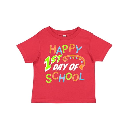 

Inktastic Happy 1st Day of School Gift Toddler Boy or Toddler Girl T-Shirt
