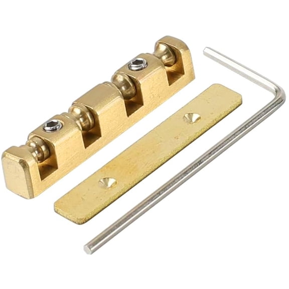 Height Adjustable Brass Roller Bass Guitar Nut 4 String Electric Guitar Top Nut Music Instrument Parts