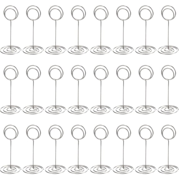 24 Pcs New Party Card Holder Table Menu Clip with Base 3.35 Inch Multipurpose Card Holder Clip Durable Rust-Resistant Memo Holder for Wedding Reception Birthday Party Table Centerpiece Clip