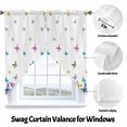 thumbnail image 3 of Vintage Colorful Butterfly Swag Curtains Watercolor Butterflies Farmhouse Swag Valances for Kitchen Windows, Window Treatment Topper Curtains for Living Room Bedroom Bathroom, 28" W x 36" L, 3 of 9