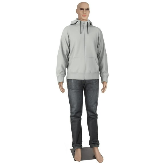 Male Mannequin Full Body Adjustable Mannequin Torso Dress Form with Metal Base 73inches 73inches-A