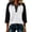 White#7065nn, variant on Hearthz Womens Polo Shirts 3/4 Sleeve Color Block Raglan Women's Button Down Shirts Summer Women's Polo Shirt