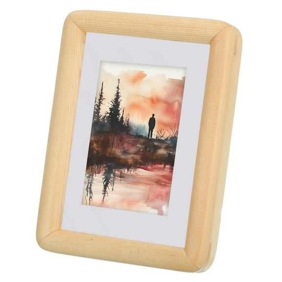 4 x 6 Natural Wood Photo Frames, Wood Finish Picture Frame, Light Brown