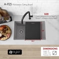 thumbnail image 4 of 18" Black Wood Fiber Workstation Cutting Board, 4 of 11