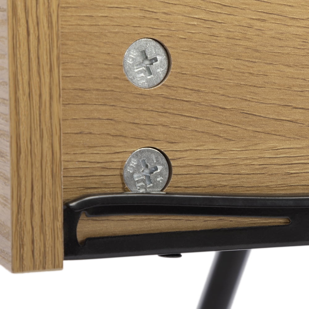 Kadyn Modern Nightstand, End Table with Drawer, Cross Legs, Bedside Table for Closet, Living Room, Oak-1PCS