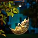 thumbnail image 4 of Luces solares para exteriores, faroles colgantes solares para jardín con diseño de conejito de hierro, luz ambiental para patio, decoración exterior impermeable, lámpara colgante para jardín, luz sola, 4 of 7