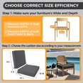 thumbnail image 6 of Outdoor Chair Cushion 18x18x3 Inch, Water-Resistant Fade-Resistant Patio Seat Cushion with Removable Cover & Adjustable Ties, 6 of 9