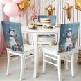 thumbnail image 4 of Decorative Chair Back Cover One Size x6 Chair Cover Dining Chair Slipcovers Chair Back Decoration Festival Chair Decoration Warm Christmas Snowman, 4 of 6