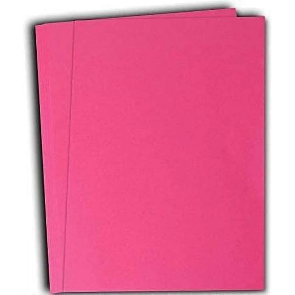 Hamilco Colored Cardstock Paper 11" x 17" Fuchsia Pink Color Card Stock Paper 50 Pack