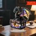 thumbnail image 4 of 100Fens Dragons Ornament Guarding The Treasure Chest 2D Home Living Room Study Desktop Ornament Decoration, 4 of 9