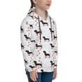 thumbnail image 3 of Kdxio Dachshund Dog Pattern Boys Athletic Unisex Boys Girls Hoodie with Pocket Sweatshirts-Small, 3 of 6
