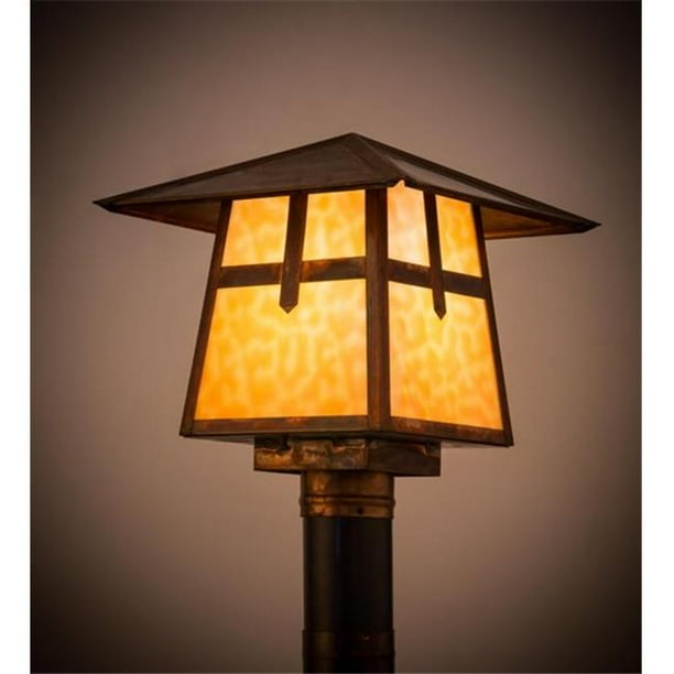 Meyda 54679 12 5 In Stillwater Cross Mission Post Mount Vintage Copper Walmart Com Walmart Com
