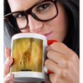 thumbnail image 2 of 3drose, Whimsical Dots Fun Giraffe - Cute Animals - Art, 15oz Two-tone Red Mug, 2 of 6