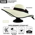thumbnail image 4 of Women Wide Brim Straw Beach Hats UV Protection Ladies Straw Hats Summer Sun Hats, 4 of 7