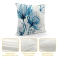 thumbnail image 4 of JEUXUS Blue Flickering Flower Abstract Tulips Flower Short Plush Pillowcase White, 4 of 5