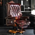 thumbnail image 3 of Massage Recliner Office Chair Rolling Meditation Computer Leather Office Chair Bedroom Silla De Escritorio Salon Furniture My Lux Decor Round, 3 of 14