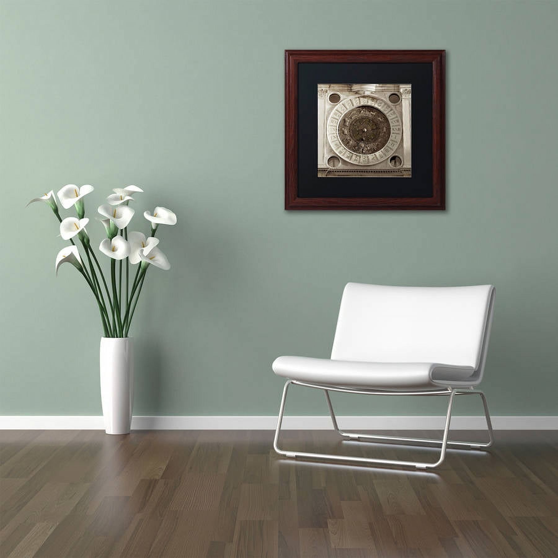 Trademark Fine Art "Il Grande Orologio IV" Canvas Art by Alan Blaustein, Black Matte, Wood Frame