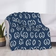 thumbnail image 3 of Fotbe Navy Nautical Manta de Franela con Estampado, Manta Ultrasuave para Cama, Sofá, Auto, Hipoalergénica y Antibolitas-40"x30", 3 of 6