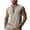 Beige, variant on Linen Tops for Men Henley Tank Sleeveless Raw Edge Lightweight Comfy Hippie Beach Tee Shirts with Curved Hem Design, Black L