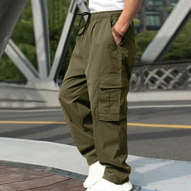 Men Loose Baggy Pants Trousers Thin Elastic Leg Cuff Drawstring