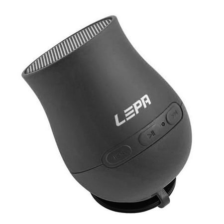 LEPA Q-Boom BTS03 Speaker System - 3 W RMS - Portable - Battery Rechargeable - Wireless Speaker(s) - Rock Black - 100 Hz - 20 kHz - Bluetooth - Built-in Microphone, USB Charging Port