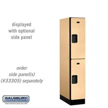 SalsburyIndustries  Double Tier 1 Wide 5 ft. X 21 in. Designer Wood Locker - Maple
