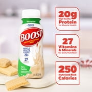 (2 pack) BOOST 20g High Protein Nutritional Drink Shakes, Very Vanilla, 8 fl oz, 15 Pack